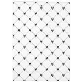 Wit & Zwart Boog Monogram Klembord (Achterkant)