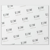 Wit Zwart Branded Bedrijfsverpakking Cadeaupapier (Vlak)