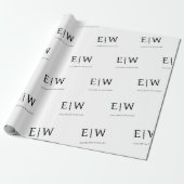Wit Zwart Branded Bedrijfsverpakking Cadeaupapier (Uitgerold)