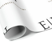 Wit Zwart Branded Bedrijfsverpakking Cadeaupapier (Rol Hoek)