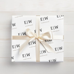 Wit Zwart Branded Bedrijfsverpakking Cadeaupapier