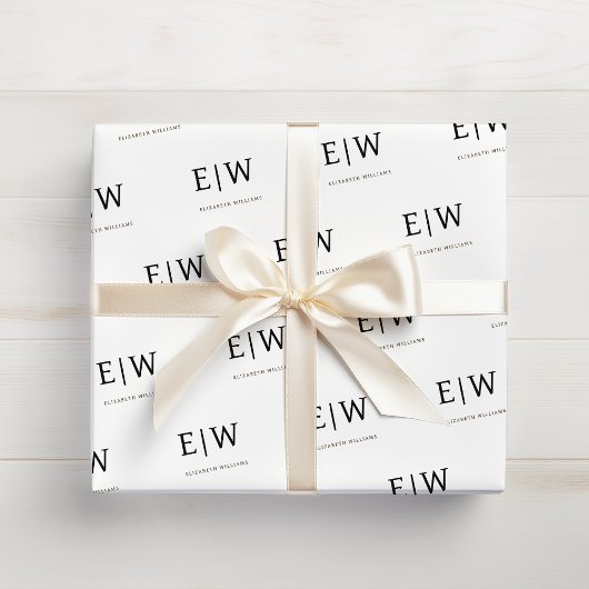 Wit Zwart Branded Bedrijfsverpakking Cadeaupapier