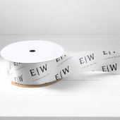 Wit Zwart Branded Bedrijfsverpakking Satijnen Lint