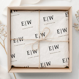 Wit Zwart Branded Bedrijfsverpakking Tissuepapier