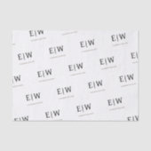 Wit Zwart Branded Bedrijfsverpakking Tissuepapier (Voorkant)