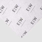 Wit Zwart Branded Bedrijfsverpakking Tissuepapier (Detail)