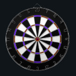 Wit, Zwart, Bruin en Blauw Metaalkooi Dartboard Dartbord<br><div class="desc">Een wit,  zwart,  bruin en blauw metalen kooi dartbord met zwart door de nummers zal uren plezier te geven aan uw man grot. Dit kan voor iedereen in de familie zijn om te gebruiken. Kleuren van rood,  bruin,  blauw,  goud en meer zijn in een reeks majestueuze kleuren.</div>