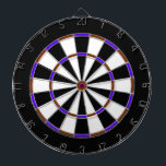 Wit, Zwart, Bruin en Blauw Metaalkooi Dartboard Dartbord<br><div class="desc">Een wit, zwart, bruin en blauw metalen kooi dartbord met zwart door de nummers zal uren plezier te geven aan uw man grot. Dit kan voor iedereen in de familie zijn om te gebruiken. Kleuren van rood, bruin, blauw, goud en meer zijn in een reeks majestueuze kleuren.</div>