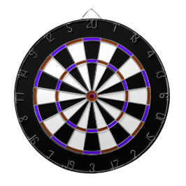 Wit, Zwart, Bruin en Blauw Metaalkooi Dartboard Dartbord