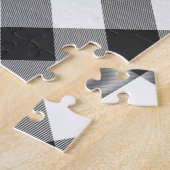 Wit Zwart Buffalo Check Plaid Patroon Legpuzzel (Zijkant)