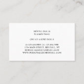 Wit Zwart Celestial Spiritueel Maan Horoscoop Visitekaartje (Achterkant)