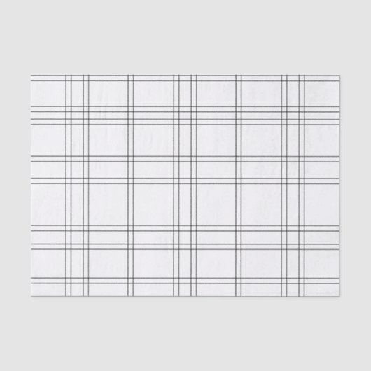 Wit & Zwart Chic Mode Geruit Patroon Print Tissuepapier (Voorkant)