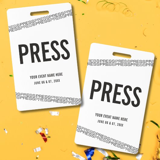 Wit Zwart Concert All Access Pas Pers Badge