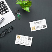 Wit zwart corporate logo qr code klantenkaartje