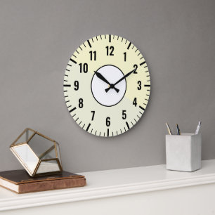 Wit & Zwart & Cream & Beige klok met (neutraal)