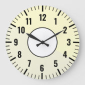 Wit & Zwart & Cream & Beige klok met (neutraal) (Voorkant)