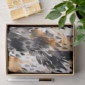 Wit Zwart Crème Luipaard Dier Bloem Geboren Tissuepapier (Geschenk)