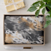 Wit Zwart Crème Luipaard Dier Bloem Verjaardag Tissuepapier (Geschenk)