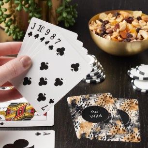 Wit Zwart Crème Luipaard Dier Pokerkaarten