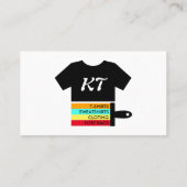 Wit Zwart Custom T-Shirts Kleding Visitekaartje (Achterkant)