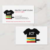 Wit Zwart Custom T-Shirts Kleding Visitekaartje (Voorkant / Achterkant)