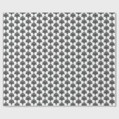 Wit | Zwart Damast inpakpapier (Vlak)