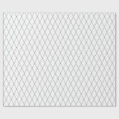 Wit & Zwart Diamant Cadeaupapier (Vlak)