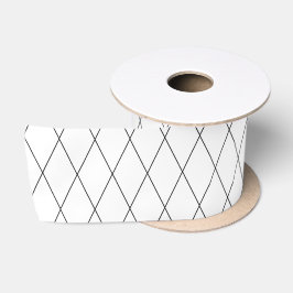 Wit & Zwart Diamant Cadeauverpakking Satijnen Lint