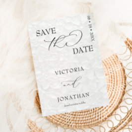 Wit & Zwart Eenvoudig Elegant Save The Date