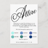 Wit & Zwart Elegant Script Bruiloft kleding Informatiekaartje (Voorkant)