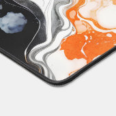 Wit Zwart en Sinaasappel Bureaumat (Hoek)