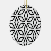 Wit Zwart en Zilver Geometrisch patroon Keramisch Ornament (Rechts)