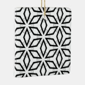 Wit Zwart en Zilver Geometrisch patroon Keramisch Ornament (Rechts)