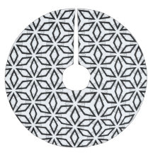 Wit Zwart en Zilver Geometrisch patroon
