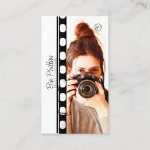 Wit & Zwart Film Your Foto & Logo Fotografie Visitekaartje
