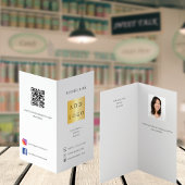 Wit zwart foto logo QR code zakelijke brochure Kaart