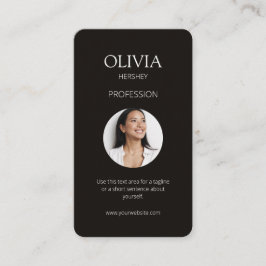 Wit / Zwart Foto Sociale QR Code Visitekaartje