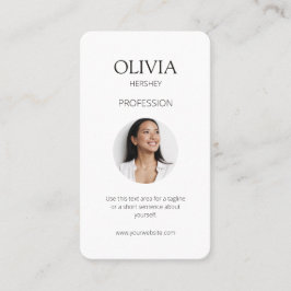 Wit / Zwart Foto Sociale QR Code Visitekaartje