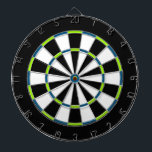 Wit, Zwart, Geel en Blauw Metaalkooi Dartboard Dartbord<br><div class="desc">Een wit,  zwart,  geel en blauw metalen kooi dartbord met zwart door de nummers zal uren plezier te geven aan uw man grot. Dit kan voor iedereen in de familie zijn om te gebruiken. Kleuren van rood,  bruin,  blauw,  goud en meer zijn in een reeks majestueuze kleuren.</div>