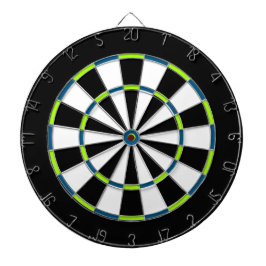 Wit, Zwart, Geel en Blauw Metaalkooi Dartboard Dartbord