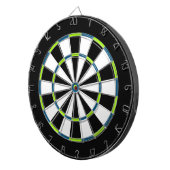 Wit, Zwart, Geel en Blauw Metaalkooi Dartboard Dartbord (Voorkant Rechts)