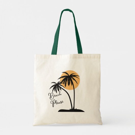 Wit & Zwart Geel Strand Canvas tas (Achterkant)
