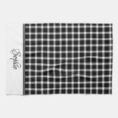 Wit & Zwart Gepersonaliseerd Theedoek (Horizontaal)