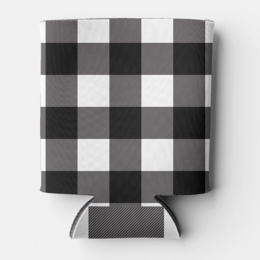 Wit & Zwart geruit Buffalo Plaid Blikjeskoeler (Voorkant)