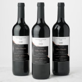 Wit Zwart Golf Rose Goud met Logo Productlabel Wijn Etiket (Flessen)