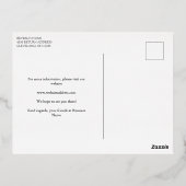Wit Zwart & Goud Brede Logo Grand Opening Folie Uitnodiging Briefkaart (Achterkant)