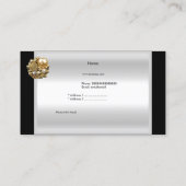 Wit Zwart Goud Elegant Boutique Goud Profiel Visitekaartje (Achterkant)