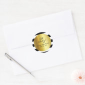 Wit, Zwart, Goud Gestreepte Sticker - Gepersonalis (Envelop)