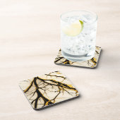 Wit Zwart Goud Marmer Keramische Tegel Bier Onderzetter (Rechterzijde)