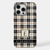  Wit Zwart Grijs Rood Geruit iPhone Hoesje (Achterkant)